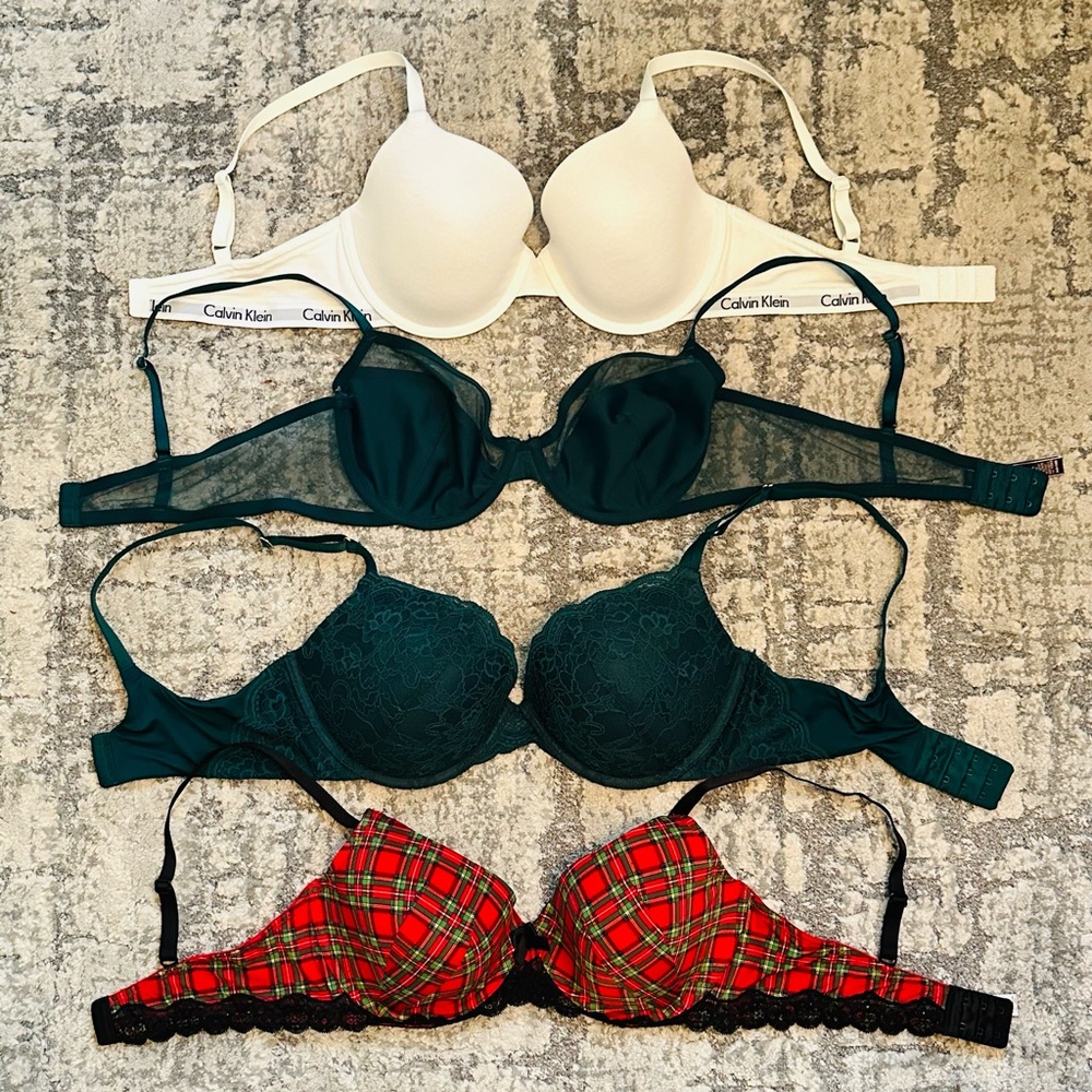 NWOT Bra Bundle - Calvin Klein , Victoria’s Secret , Joyspun , And Adore Me